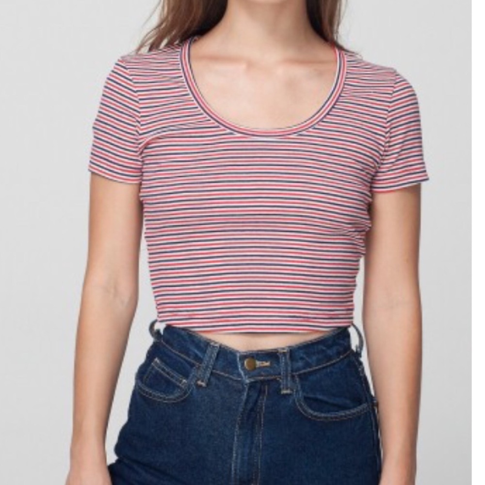 American Apparel Striped Crop Top